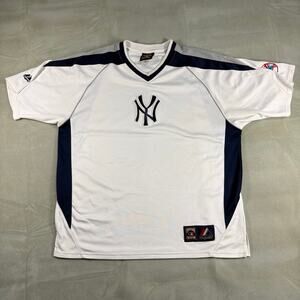 Vintage Majestic Cooperstown Collection New York Yankees V-Neck Mesh BP Jersey